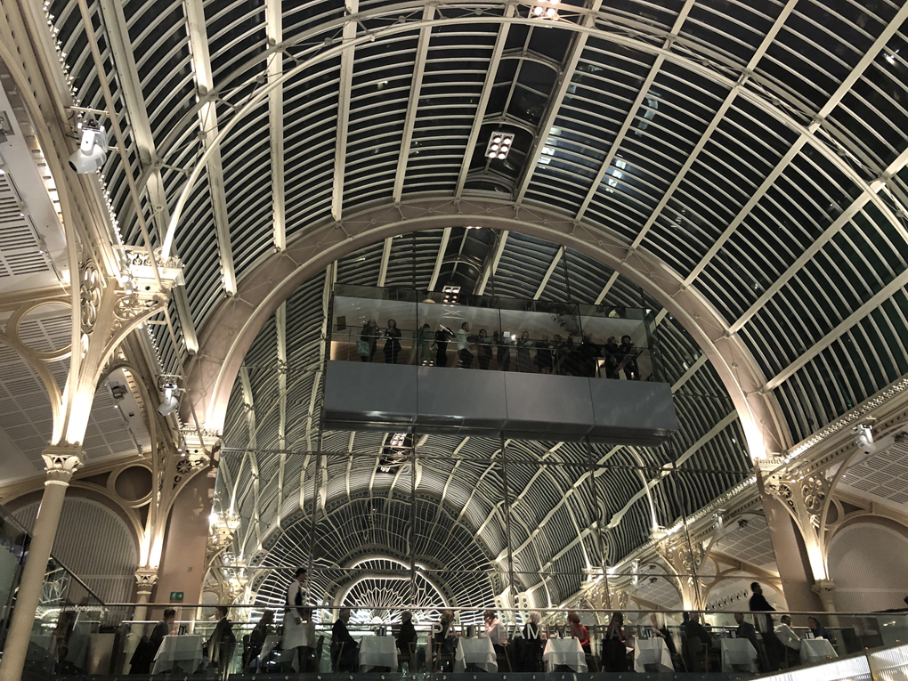 The main hall of the royal opera house in London