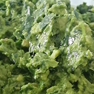 A jar of garlic pesto.