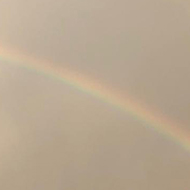 Rainbow over the houses