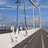 A photo taken on the walking-path of the Severn Bridge