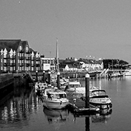 River harbour with boats