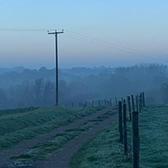 path through fields into the distance