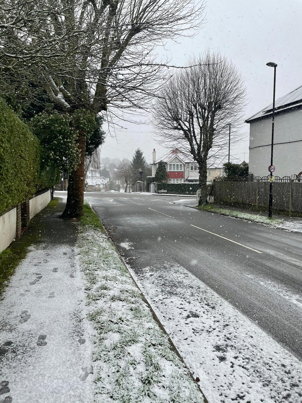 street in the snow