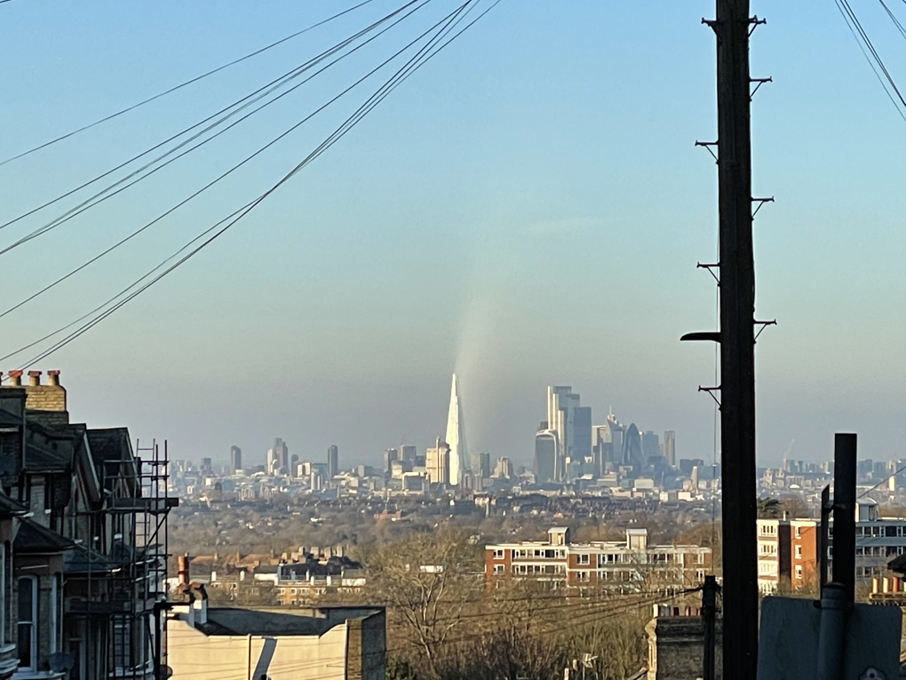 View of London skyline including the Shard