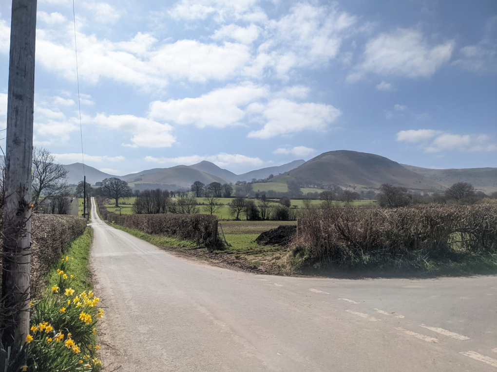 Road into the Brecon Beacons, with no people in sight