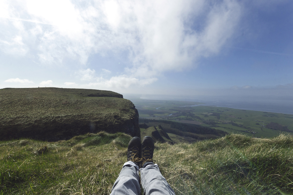 Photo taken from the top of Binevenagh, Northern Ireland on a beautiful day.