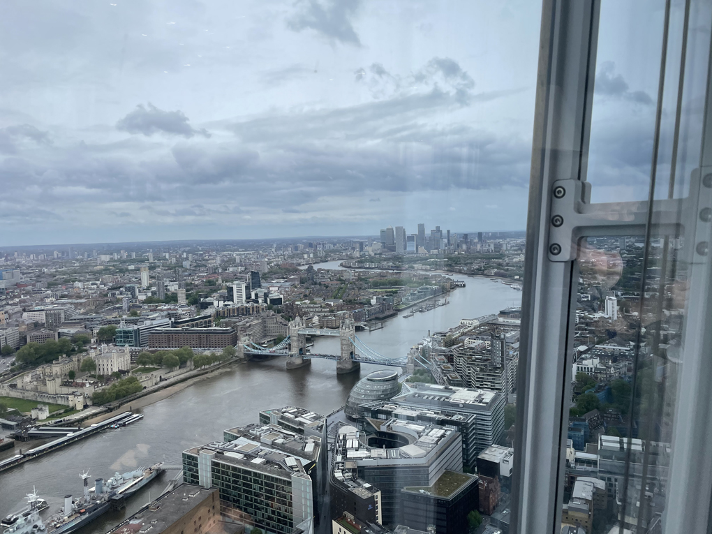 View of London skyline from the shard