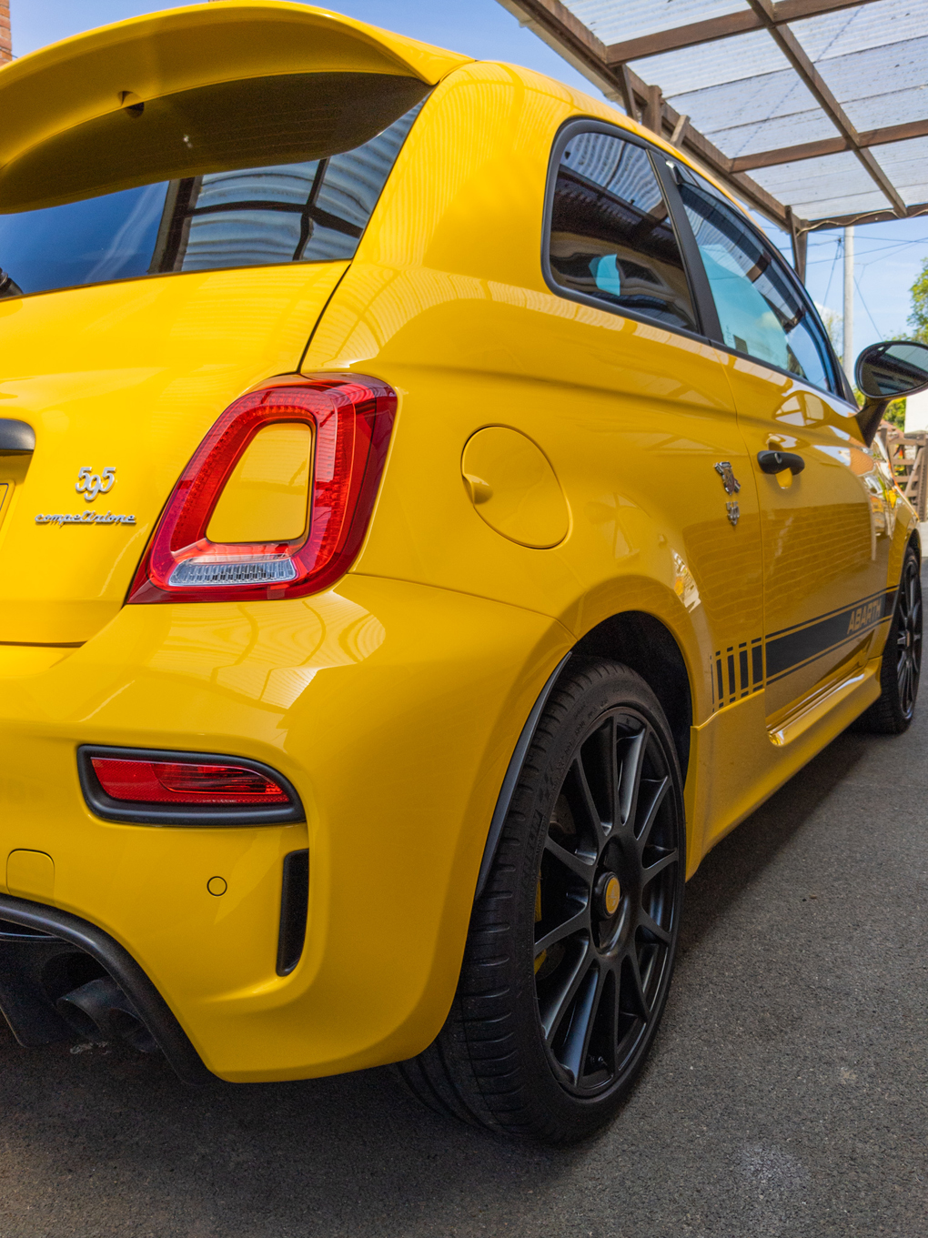 A 'Series 2' 2016 Abarth 595 Competizione in bright yellow (