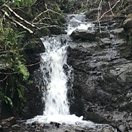 Waterfall on Cave Hill in Belfast