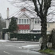 street in the snow