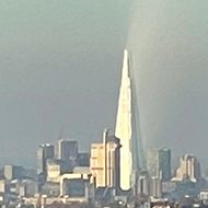 View of London skyline including the Shard