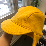 Yellow hat.