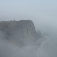 Sea mist rolling in to the South West coastal path.