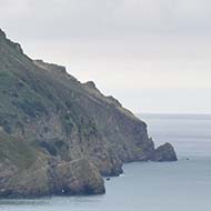 View over the sea at Lee Abbey bay