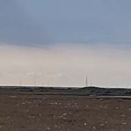 Looking across Lymington salt marshes over the Solent towards the Isle of Wight