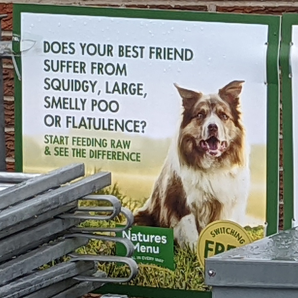 An advert to improve the quality of your dog's stools.