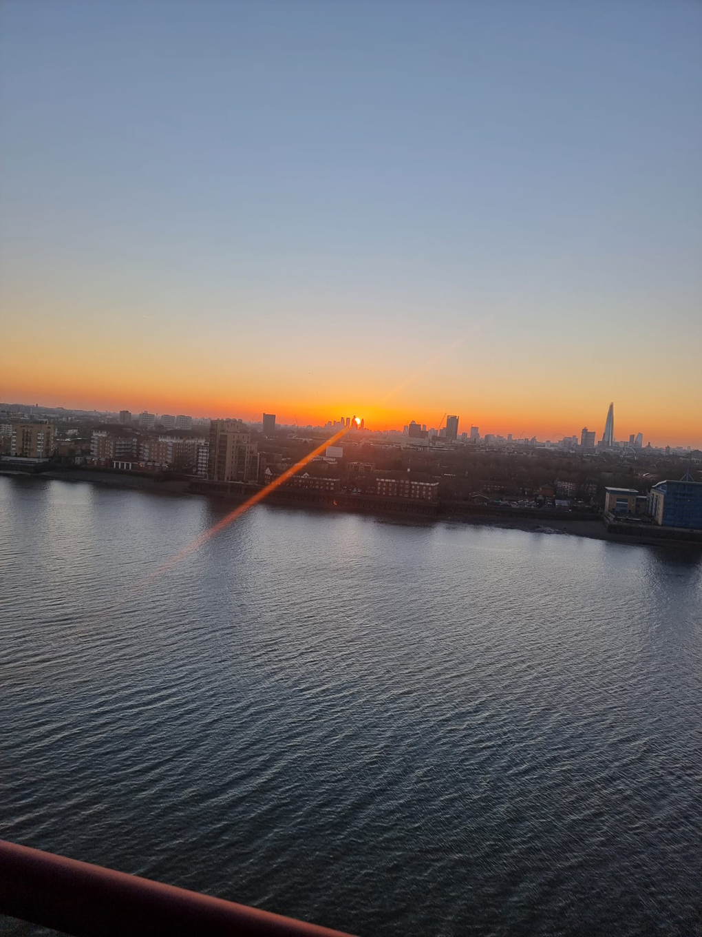 Sunset over Canary Wharf