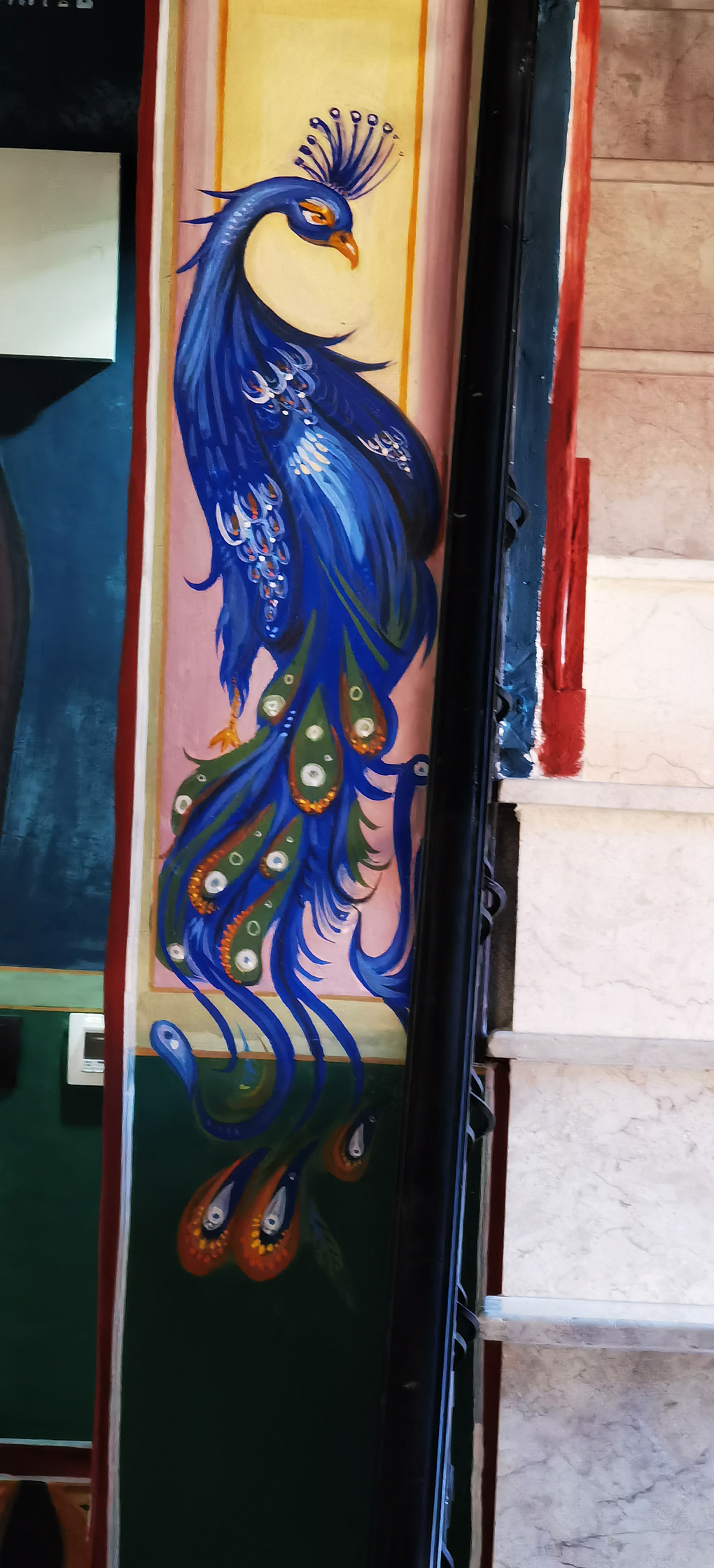 Painted peacock in Orthodox Church
