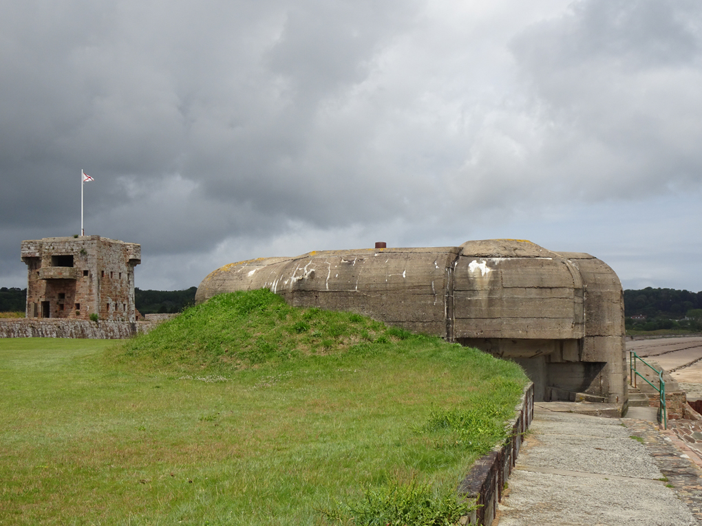 WWII gun emplacements on Royal North Devon Golf Course, on the coastline