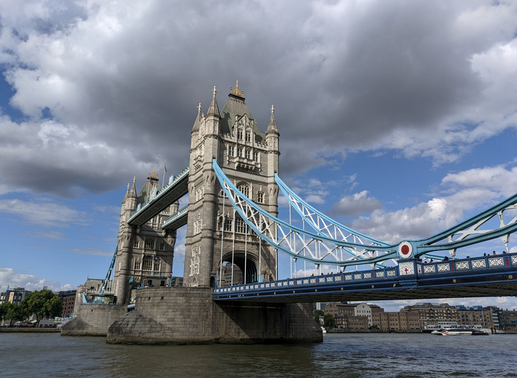 Tower Bridge viewed from the South Bank looking North East in the afternoon sun