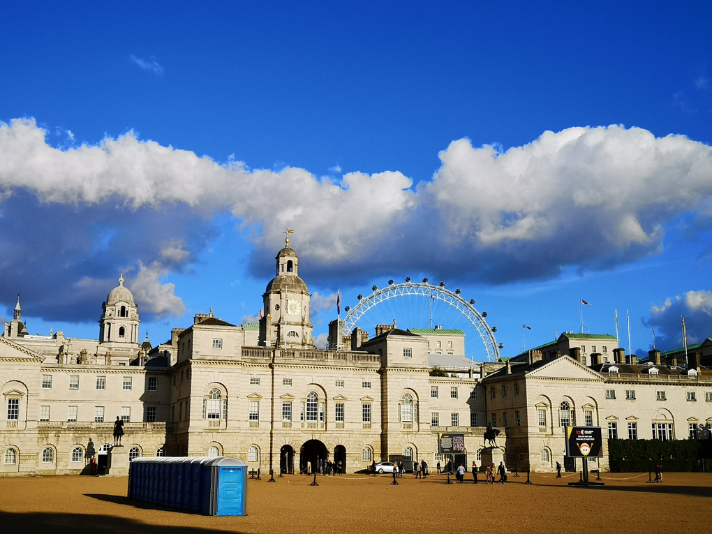 Horse Guards Parade with Portaloos