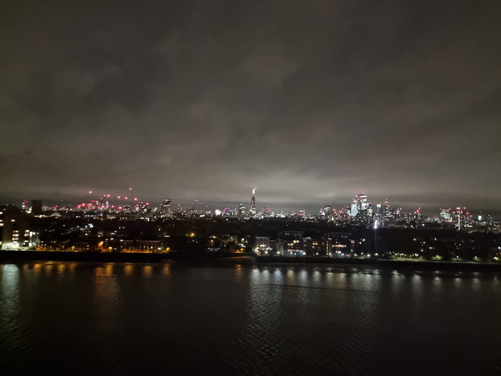 London skyline at night