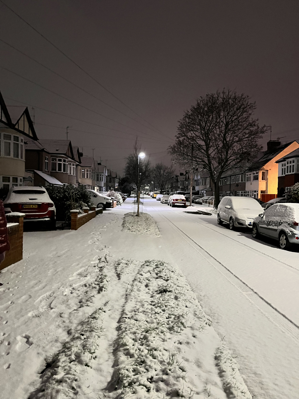 Street covered in snow