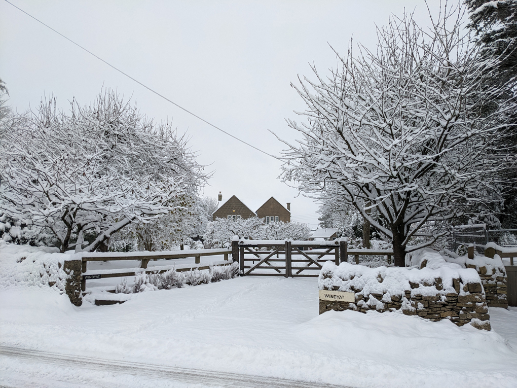 A snowy scene in Gloucestershire in mid-December