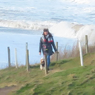 Walking from Sheringham to Weybourne, North Norfolk, along the cliff pathh