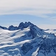 Photo taken at 1pm from viewing platform 3020m above sea level at Klein Titlis, Engelberg, looking south. Looks over the backcounty views of the non-skiing side of Mount Titlis