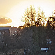 Sunset reflected on the Avon