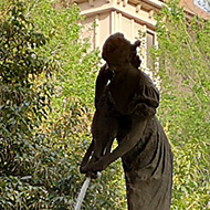 Fountain surrounded by trees in Alicante