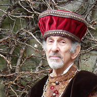 Actor in Lord Capulet costume for forthcoming production of Romeo and Juliet