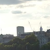 Thames beach with low sun