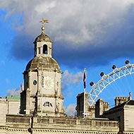 Horse Guards Parade with Portaloos