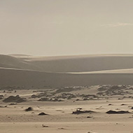 Sunblasted desert in Namibia