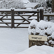 A snowy scene in Gloucestershire in mid-December
