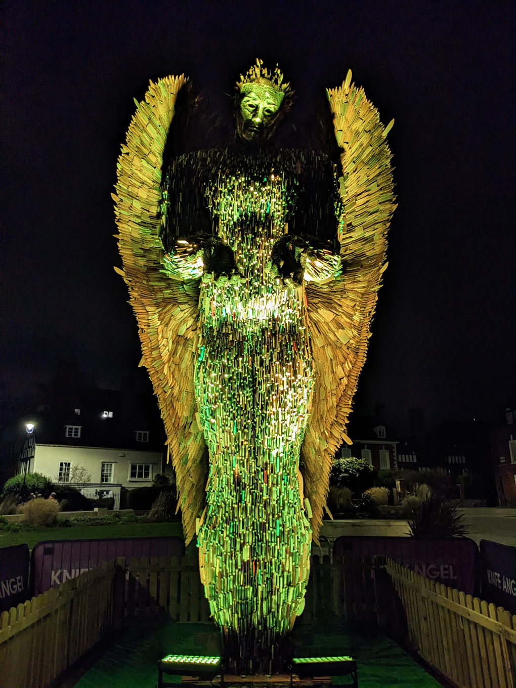 A 27ft tall sculpture made of knives.