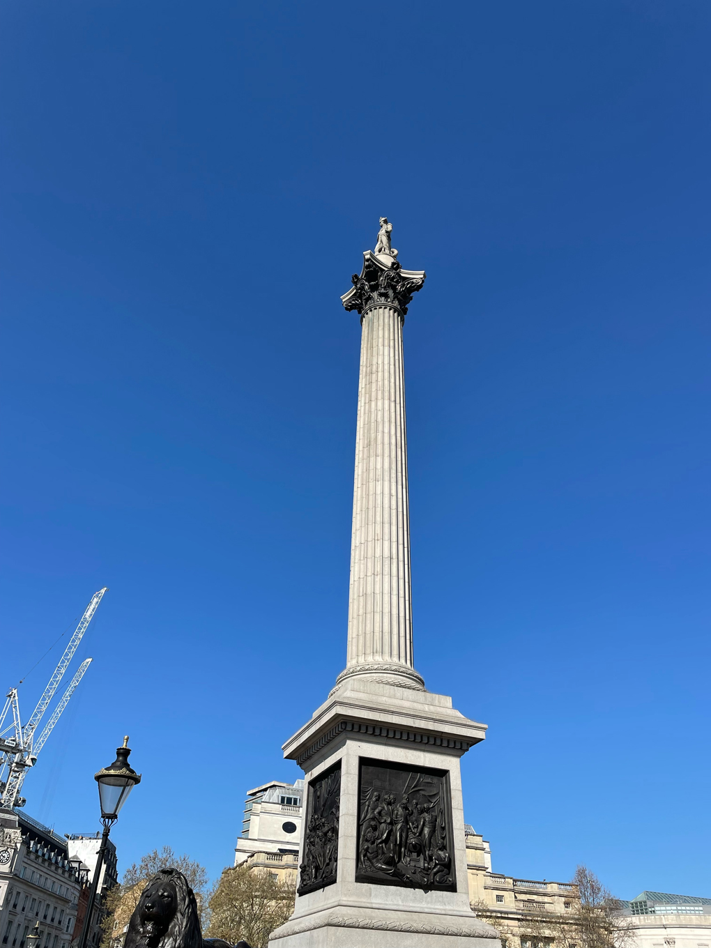 Nelson’s column against a clear blue sky