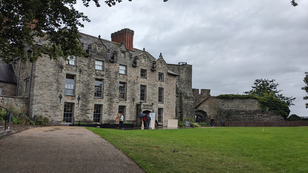 Hay Castle viewed from the garden to the back of the property (near the car park)