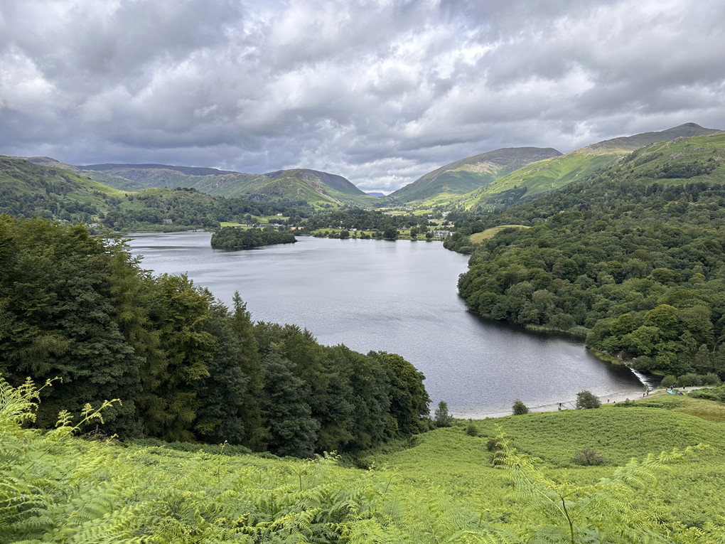 Looking out over Rydal Water from a footpath