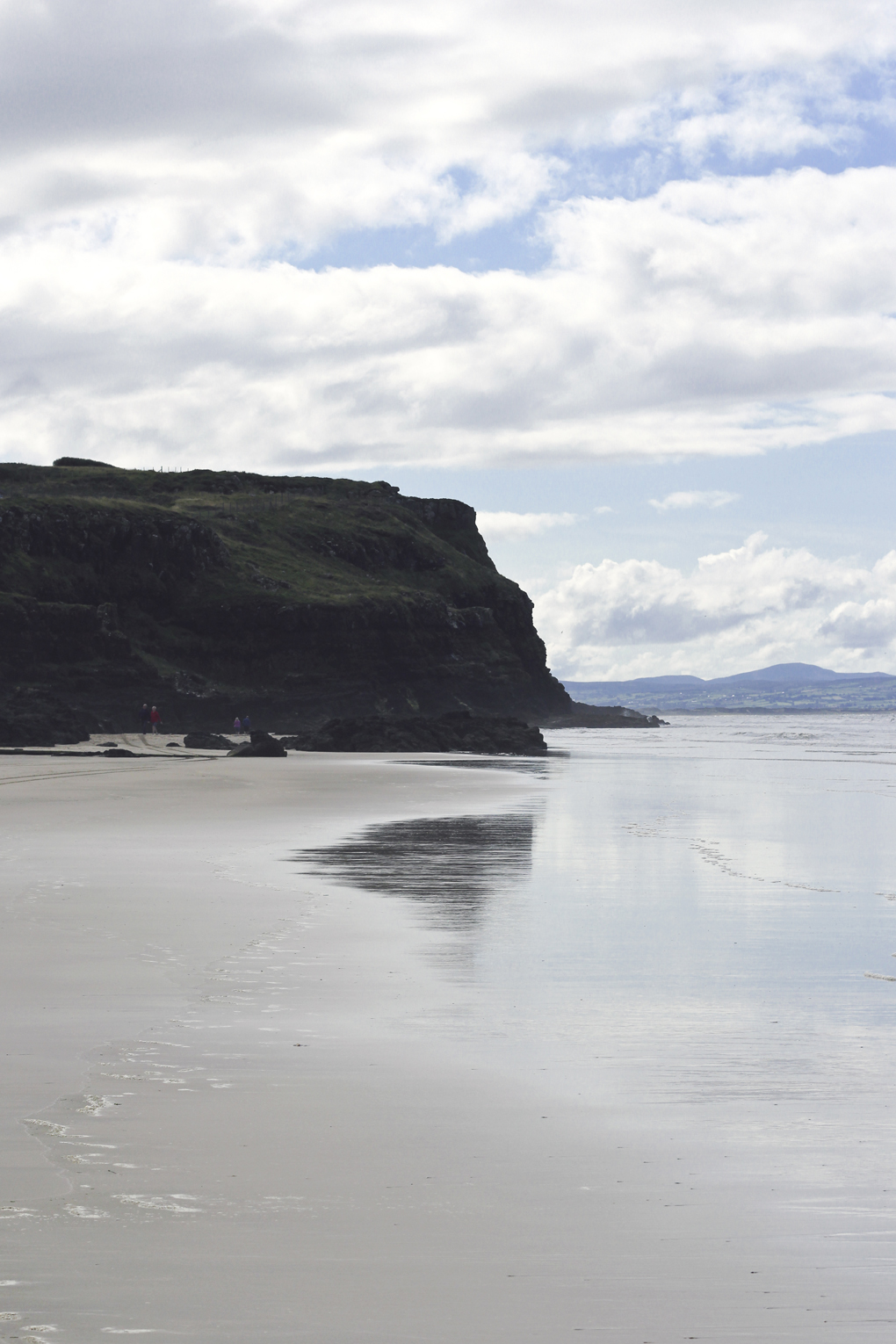 Portrait shot of the Castlerock beach looking over towards Donegal.