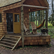 Picture of Abel's Cabin which is a small wooden shack