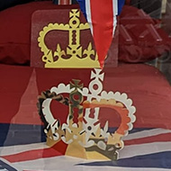 Coronation themed shop window