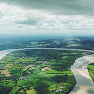 Photo of the winding river Severn before it hits the sea.