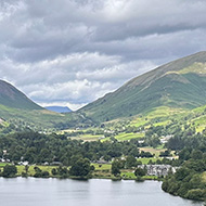 Looking out over Rydal Water from a footpath