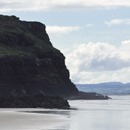 Portrait shot of the Castlerock beach looking over towards Donegal.