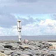 A public footpath blocked by rocks and boulders