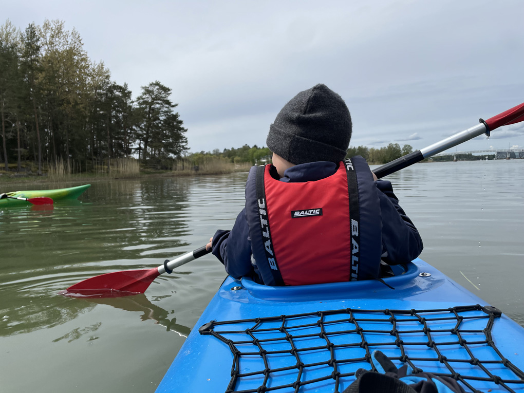 Child kayaking