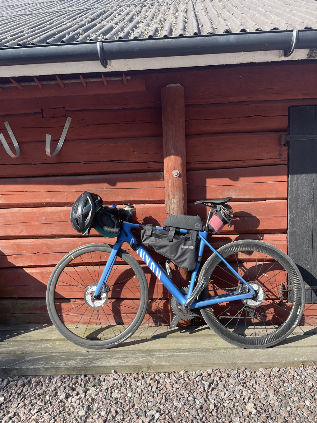 Bike with bags on it